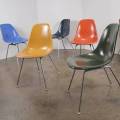 Eames fiberglass stacking chairs