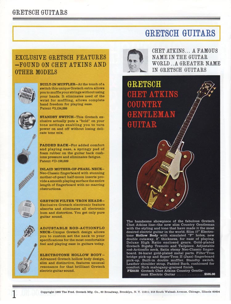 The Country Gentleman in the 1965 Gretsch catalog
