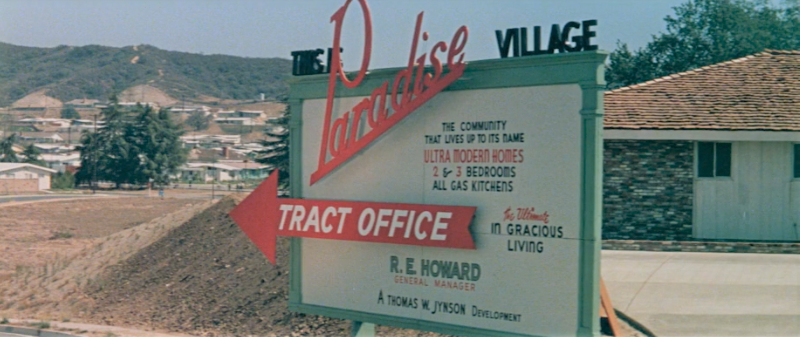 The familiar suburban tract welcome to the neighborhood sign