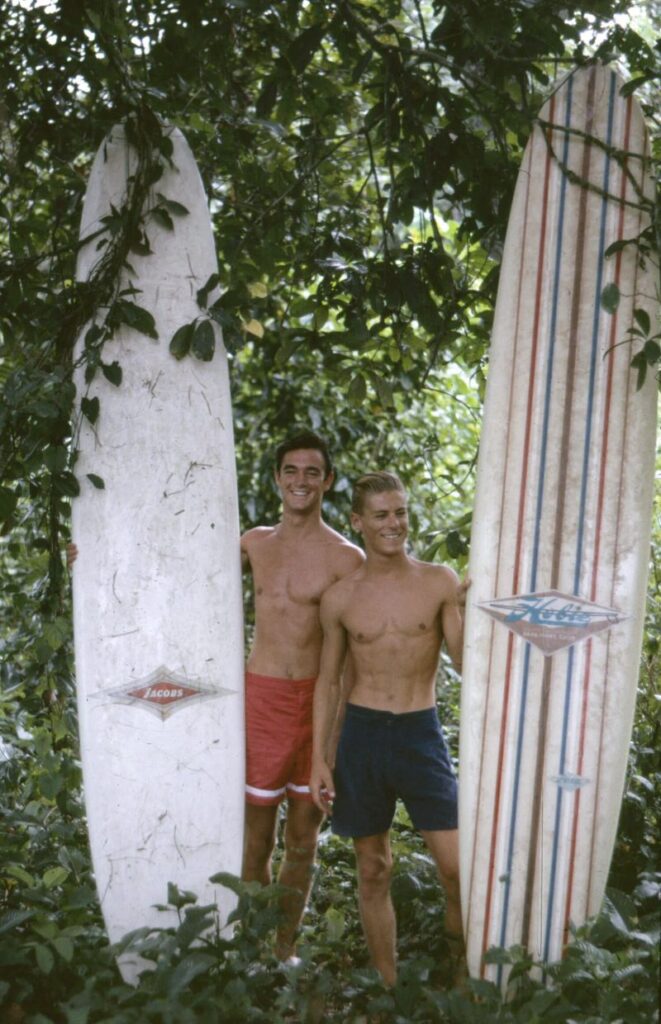 Robert August and Mike Hynson on a surfin safari in The Endless Summer 1966