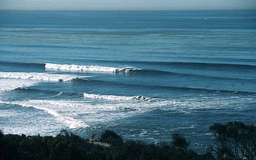 The beach break at Mission Beach